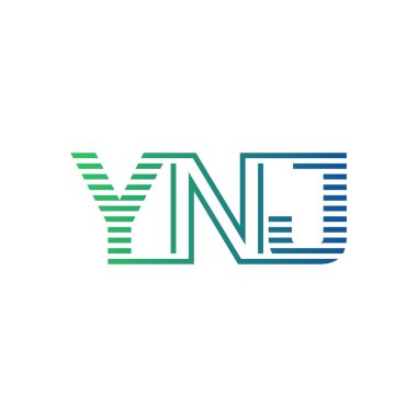Modern YNJ Logo Tasarımı. YNJ Mektubu İş Kimliği Minimalist, Profesyonel ve Çok Yönlü Markalaştırma Simgesi