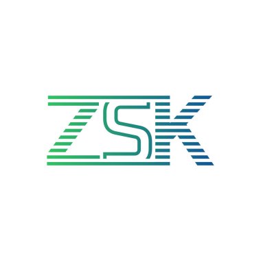 Modern ZSK Logo Tasarımı. İş Kimliği için ZSK Minimalist, Profesyonel ve Çok Yönlü Markalaştırma Simgesi