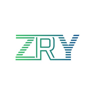 Modern ZRY Logo Tasarımı. ZRY Minimalist, Profesyonel ve İş Kimliği için Çok Yönlü Markalaştırma Simgesi