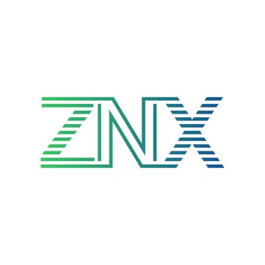 Modern ZNX Logo Tasarımı. İş Kimliği için ZNX Minimalist, Profesyonel ve Çok Yönlü Markalaştırma Simgesi
