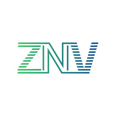 Modern ZNV Logo Tasarımı. ZNV Harfi Minimalist, Profesyonel ve İş Kimliği için Çok Yönlü Markalaştırma Simgesi
