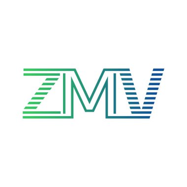 Modern ZMV Logo Tasarımı. ZMV Harfi İş Kimliği Minimalist, Profesyonel ve Çok Yönlü Markalaştırma Simgesi