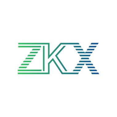 Modern ZKX Logo Tasarımı. İş Kimliği için ZKX Minimalist, Profesyonel ve Çok Yönlü Markalaştırma Simgesi