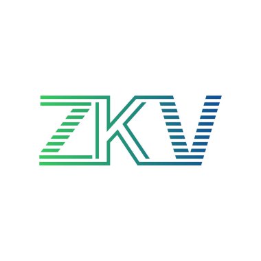 Modern ZKV Logo Tasarımı. İş Kimliği için ZKV Minimalist, Profesyonel ve Çok Yönlü Markalaştırma Simgesi