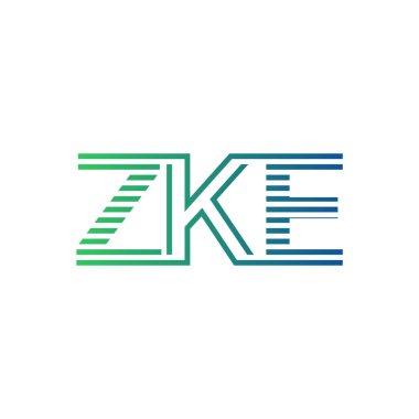 Modern ZKE Logo Tasarımı. İş Kimliği için ZKE Minimalist, Profesyonel ve Çok Yönlü Markalaştırma Simgesi