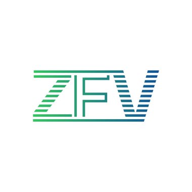 Modern ZFV Logo Tasarımı. ZFV Harfi İş Kimliği Minimalist, Profesyonel ve Çok Yönlü Markalaştırma Simgesi