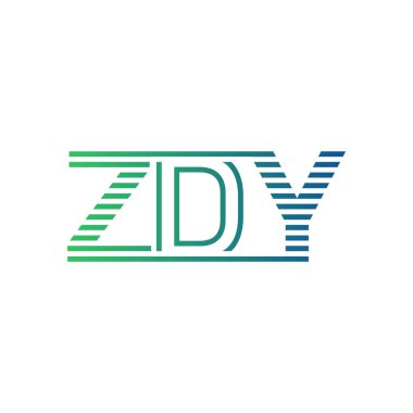 Modern ZDY Logo Tasarımı. ZDY Minimalist, Profesyonel ve İş Kimliği için Çok Yönlü Markalaştırma Simgesi