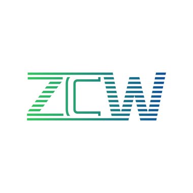 Modern ZCW Logo Tasarımı. İş Kimliği için ZCW Minimalist, Profesyonel ve Çok Yönlü Markalaştırma Simgesi