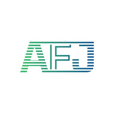 Modern AFJ Logo Tasarımı. İş Kimliği için AFJ Minimalist, Profesyonel ve Çok Yönlü Markalaştırma Simgesi