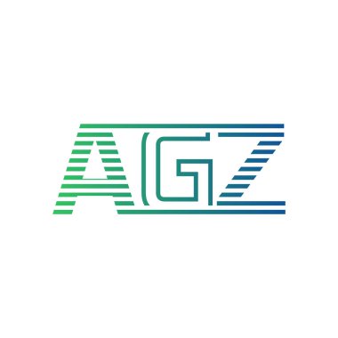 Modern AGZ Logo Tasarımı. İş Kimliği için AGZ Minimalist, Profesyonel ve Çok Yönlü Markalaştırma Simgesi