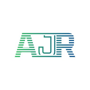 Modern AJR Logo Tasarımı. Harf AJR İş Kimliği Minimalist, Profesyonel ve Çok Yönlü Markalaştırma Simgesi