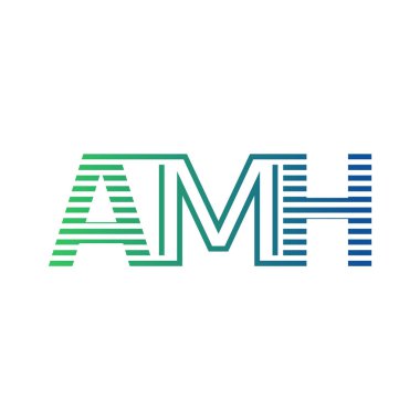 Modern AMH Logo Tasarımı. AMH Minimalist, Profesyonel ve İş Kimliği için Çok Yönlü Markalaştırma Simgesi