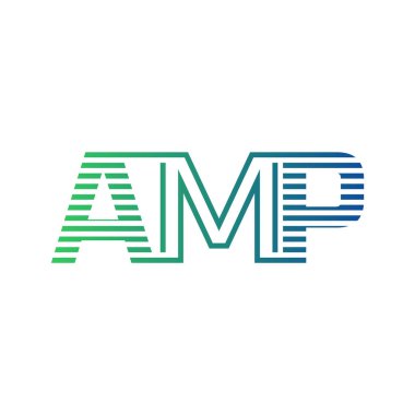 Modern AMP Logo Tasarımı. AMP Minimalist, Profesyonel ve İş Kimliği için Çok Yönlü Markalaştırma Simgesi