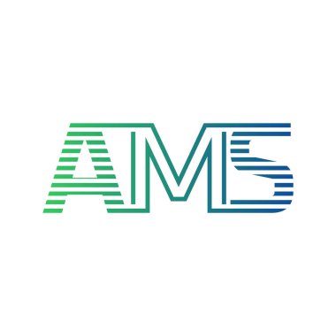 Modern AMS Logo Tasarımı. AMS Minimalist, Profesyonel ve İş Kimliği için Çok Yönlü Markalaştırma Simgesi