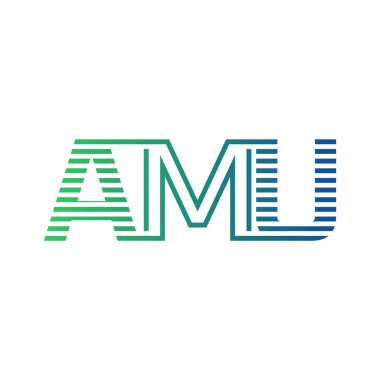 Modern AMU Logo Tasarımı. AMU Minimalist, Profesyonel ve İş Kimliği için Çok Yönlü Markalaştırma Simgesi