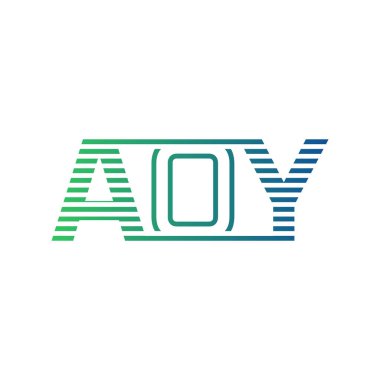 Modern AOY Logo Tasarımı. AOY Minimalist, Profesyonel ve İş Kimliği için Çok Yönlü Markalaştırma Simgesi