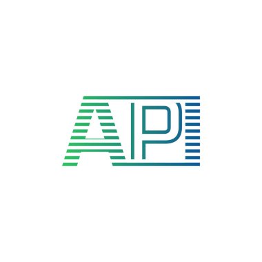 Modern API Logo Tasarımı. Letter API İş Kimliği Minimalist, Profesyonel ve Çok Yönlü Markalaştırma Simgesi