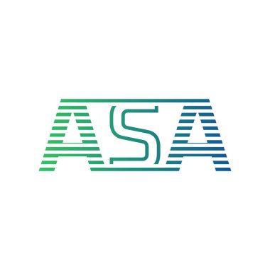 Modern ASA Logo Tasarımı. İş Kimliği için Asgari, Profesyonel ve Çok Yönlü Markalaştırma Simgesi
