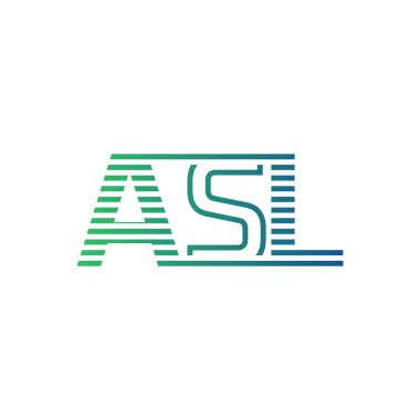 Modern ASL Logo Tasarımı. ASL Minimalist, Profesyonel ve İş Kimliği için Çok Yönlü Markalaştırma Simgesi