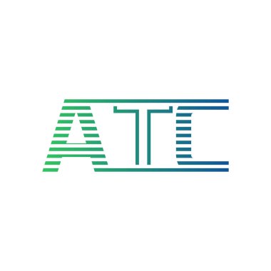 Modern ATC Logo Tasarımı. ATC Minimalist, Profesyonel ve İş Kimliği için Çok Yönlü Markalaştırma Simgesi
