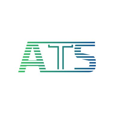 Modern ATS Logo Tasarımı. ATS Minimalist, Profesyonel ve İş Kimliği için Çok Yönlü Markalaştırma Simgesi