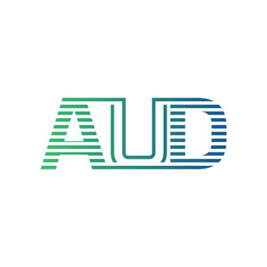 Modern AUD Logo Tasarımı. Harf AUD İşletme Kimliği Minimalist, Profesyonel ve Çok Yönlü Markalaştırma Simgesi