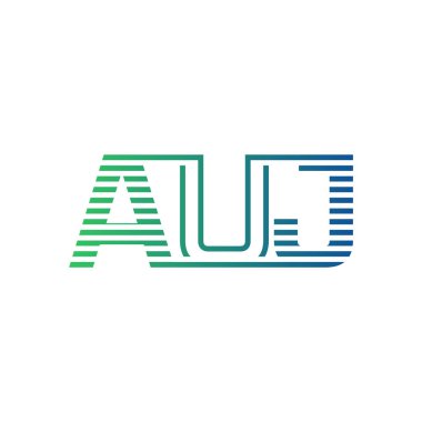 Modern AUJ Logo Tasarımı. Harf AUJ İş Kimliği Minimalist, Profesyonel ve Çok Yönlü Markalaştırma Simgesi