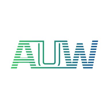 Modern AUW Logo Tasarımı. İşletme Kimliği İçin Minimalist, Profesyonel ve Çok Yönlü Markalaştırma Simgesi