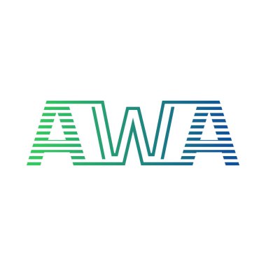 Modern AWA Logo Tasarımı. İş Kimliği için AWA Minimalist, Profesyonel ve Çok Yönlü Markalaştırma Simgesi