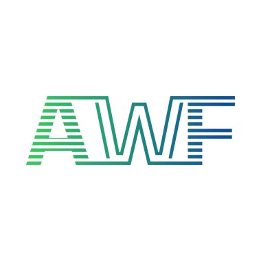 Modern AWF Logo Tasarımı. İş Kimliği için AWF Minimalist, Profesyonel ve Çok Yönlü Markalaştırma Simgesi
