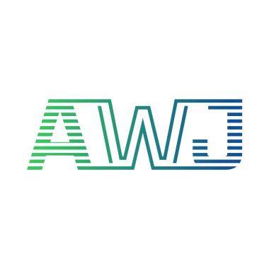 Modern AWJ Logo Tasarımı. AWJ Minimalist, Profesyonel ve Çok Yönlü İşletme Kimliği Simgesi