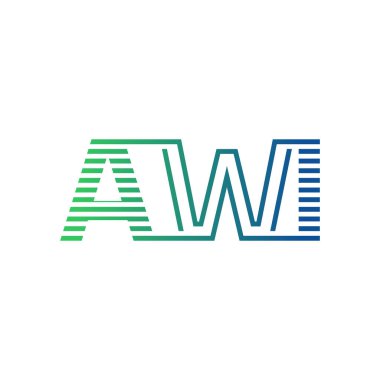 Modern AWI Logo Tasarımı. İş Kimliği için AWI Minimalist, Profesyonel ve Çok Yönlü Markalaştırma Simgesi