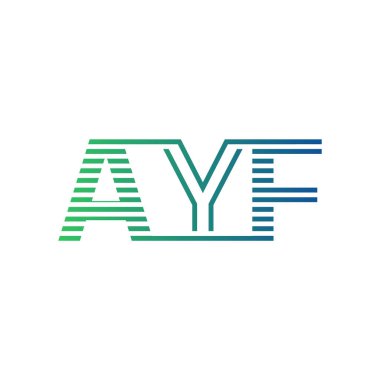 Modern AYF Logo Tasarımı. İş Kimliği için AYF Minimalist, Profesyonel ve Çok Yönlü Markalaştırma Simgesi