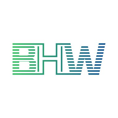 Modern BHW Logo Tasarımı. İş Kimliği için BHW Minimalist, Profesyonel ve Çok Yönlü Markalaştırma Simgesi