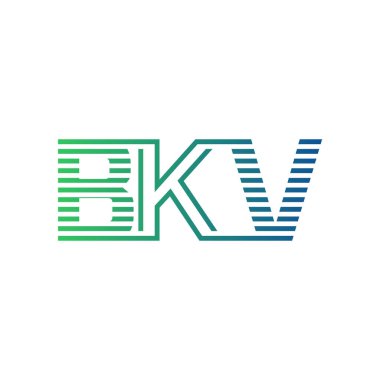 Modern BKV Logo Tasarımı. İş Kimliği için BKV Minimalist, Profesyonel ve Çok Yönlü Markalaştırma Simgesi