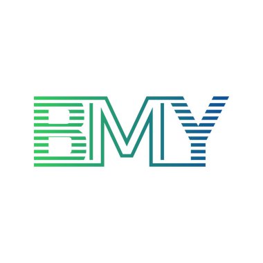 Modern BMY Logo Tasarımı. BMY Minimalist, Profesyonel ve İş Kimliği için Çok Yönlü Markalaştırma Simgesi
