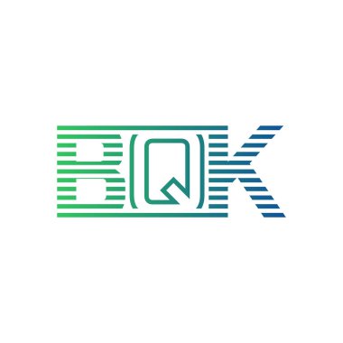 Modern BQK Logo Tasarımı. İş Kimliği için BQK Minimalist, Profesyonel ve Çok Yönlü Markalaştırma Simgesi