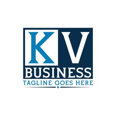 KV Logo. Letter KV Business Logo Design clipart