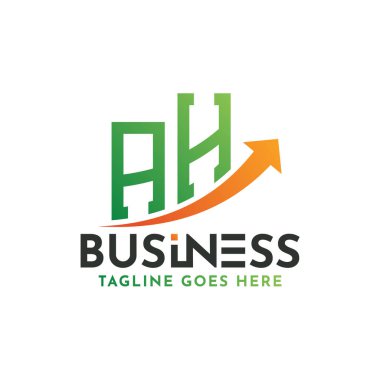 AH Finance Logo. Letter AH Logo Business Success. AH Growth Arrow Financial Success Logo Design clipart