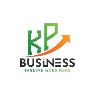 KP Finance Logo. Letter KP Logo Business Success. KP Growth Arrow Financial Success Logo Design clipart