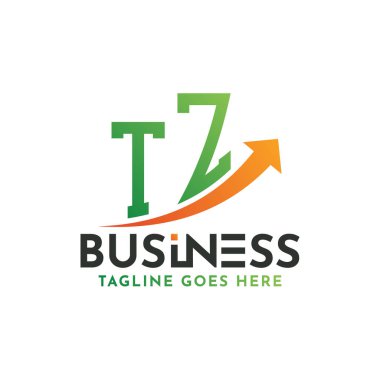 TZ Finance Logo. Letter TZ Logo Business Success. TZ Growth Arrow Financial Success Logo Design clipart