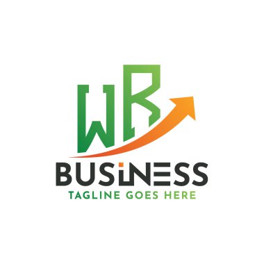 WR Finance Logo. Letter WR Logo Business Success. WR Growth Arrow Financial Success Logo Design clipart