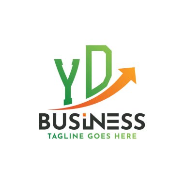 YD Finance Logo. Letter YD Logo Business Success. YD Growth Arrow Financial Success Logo Design clipart