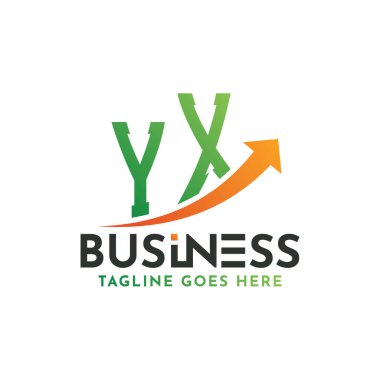 YX Finance Logo. Letter YX Logo Business Success. YX Growth Arrow Financial Success Logo Design clipart