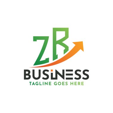 ZR Finance Logo. Letter ZR Logo Business Success. ZR Growth Arrow Financial Success Logo Design clipart