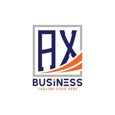 Letter AX Business Logo. Modern AX Logo for Corporate Branding. AX Growth Success Logo clipart