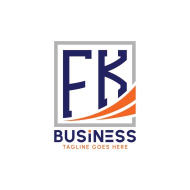 Letter FK Business Logo. Modern FK Logo for Corporate Branding. FK Growth Success Logo clipart