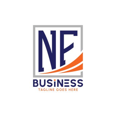 Letter NF Business Logo. Modern NF Logo for Corporate Branding. NF Growth Success Logo clipart