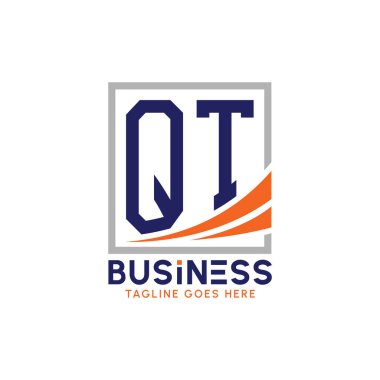 Mektup QT İş Logosu. Şirket Markası için modern QT Logosu. QT Büyüme Başarısı Logosu