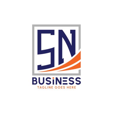 Letter SN Business Logo. Modern SN Logo for Corporate Branding. SN Growth Success Logo clipart